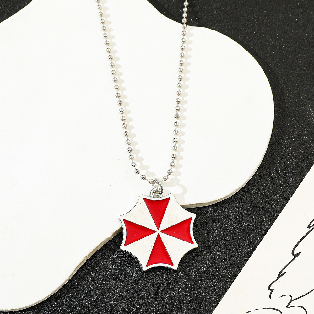 Vintage Fashion Blog - Vintage Fashion Red Umbrella Pendant Necklace