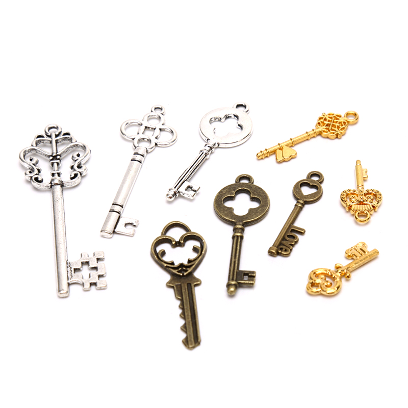 Vintage Fashion Looks - 13Pcs Vintage Metal Mix Style Key