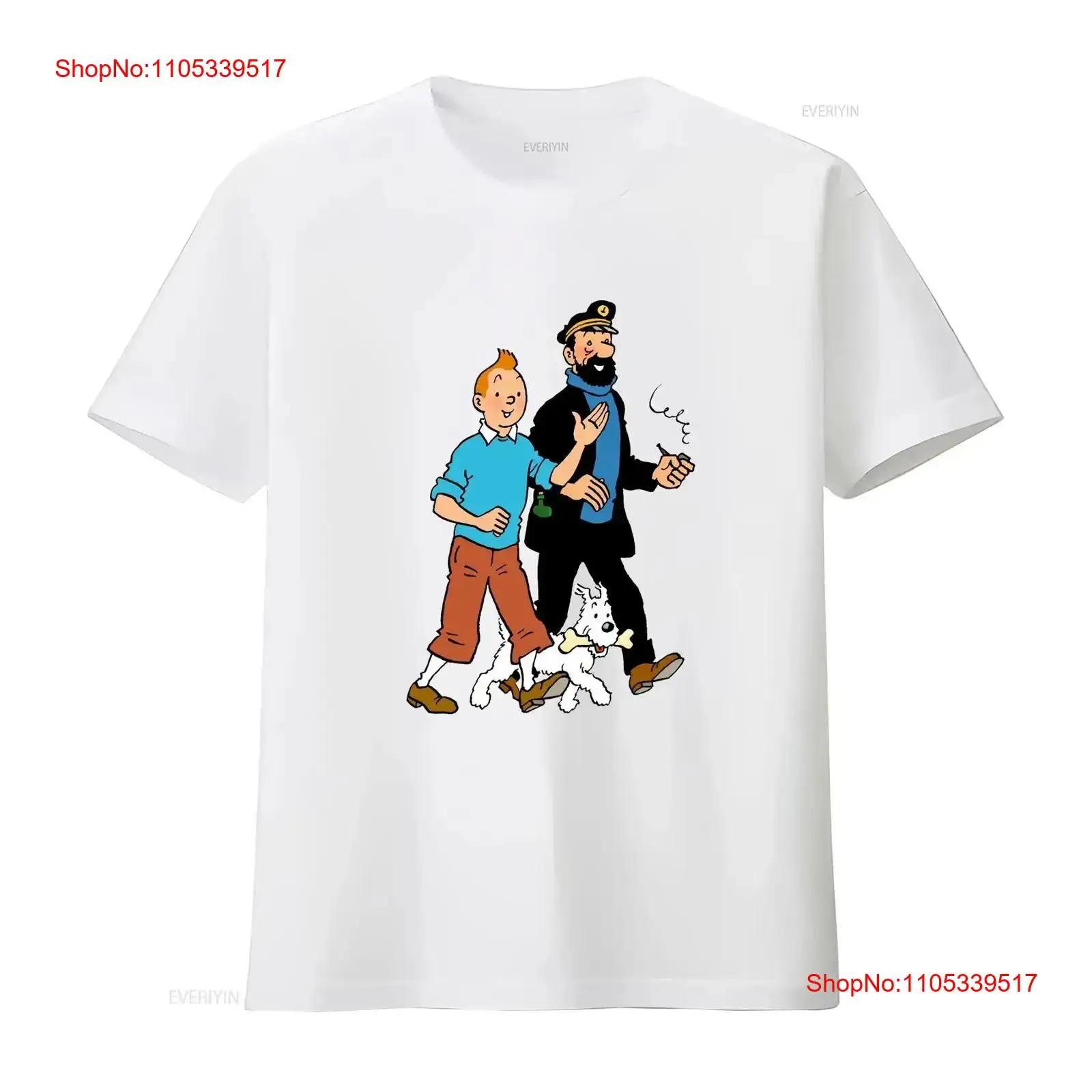 Vintage Fashion Jersey - Walking With Captain Haddock Comics T