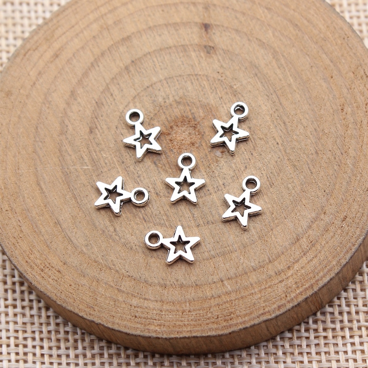 Vintage Fashion Blog - 80pcs 8.5x6.2mm(0.33x0.24inch) Antique Silver Color Star