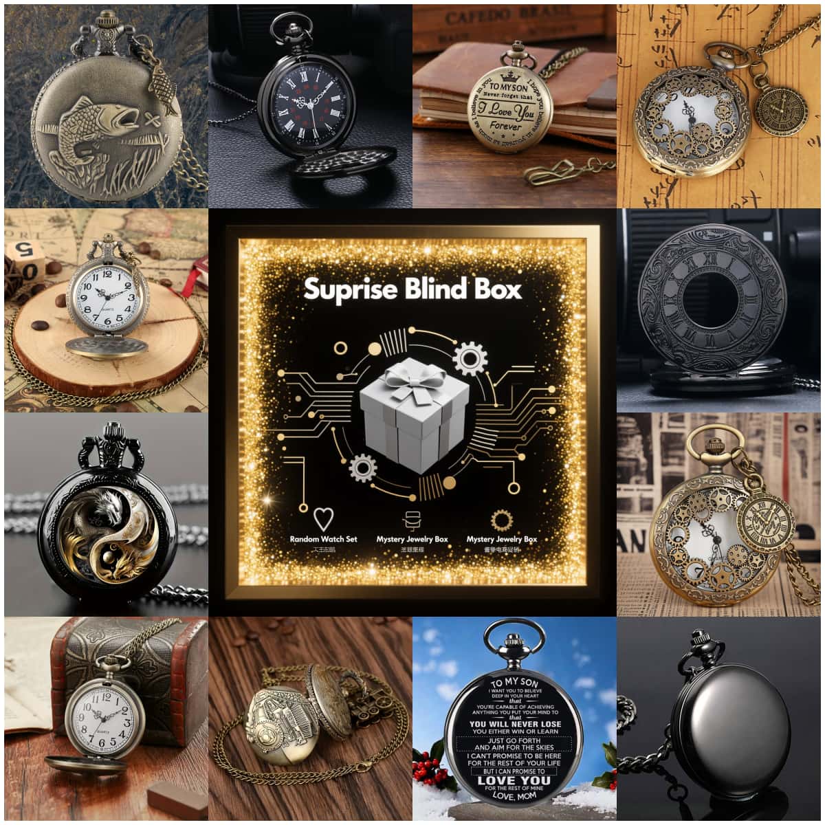 1PC Surprise Mystery Watch Bli - Vintage Fashion Mens review and price