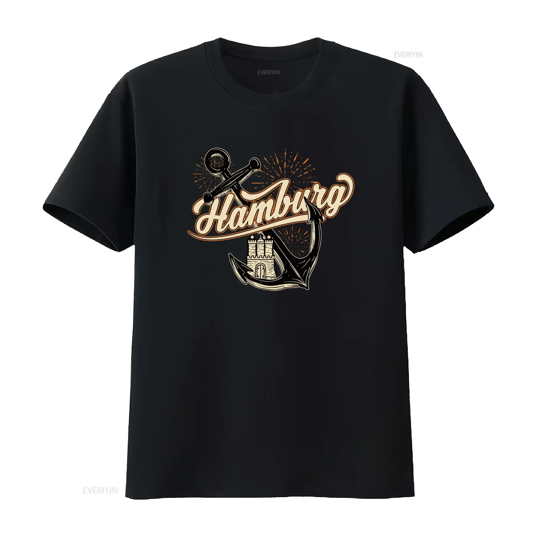 Mens Hamburg Anchor Print T Sh - Vintage Fashion Hamburg review and price