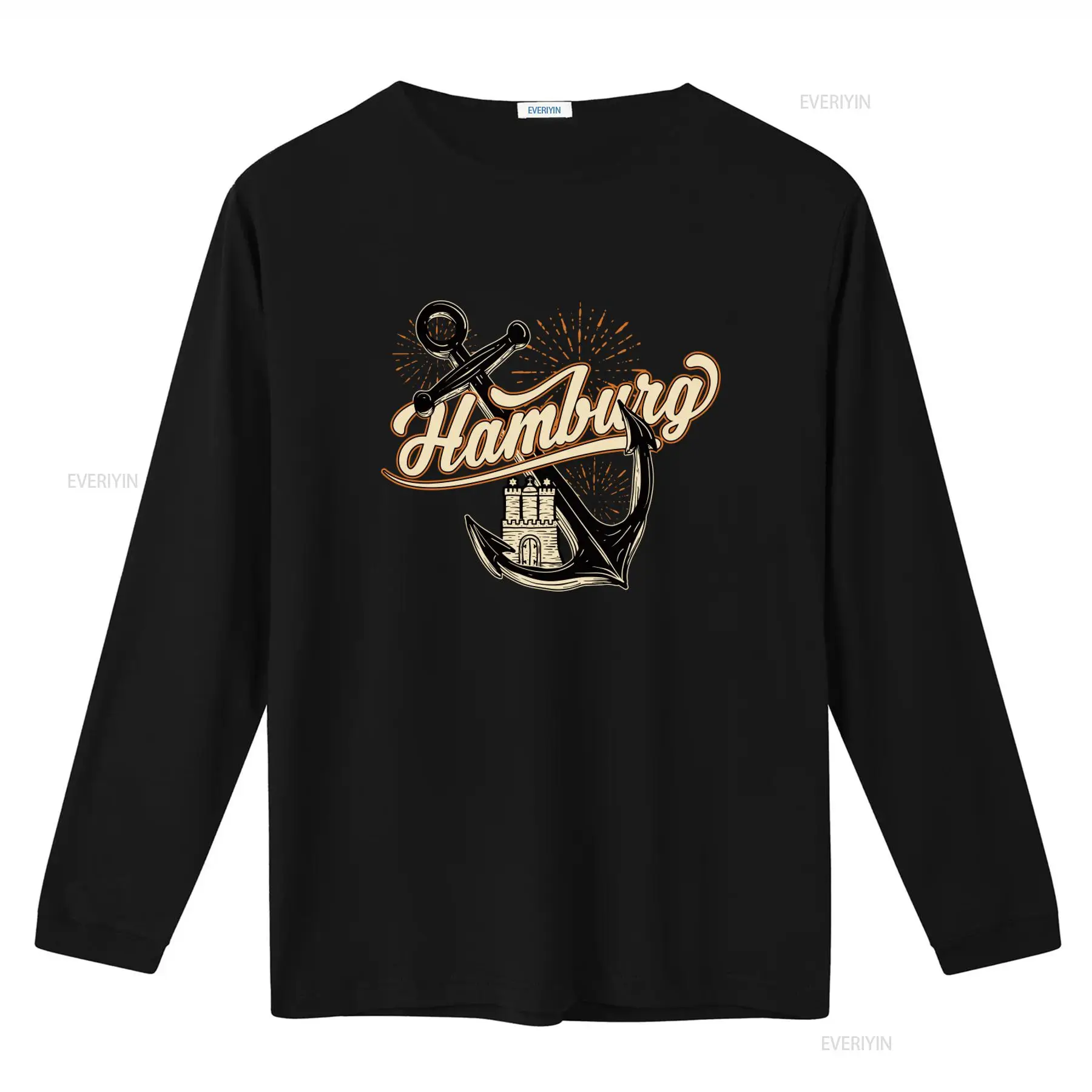 Mens Hamburg Anchor Print T Sh - Vintage Fashion Hamburg review and price