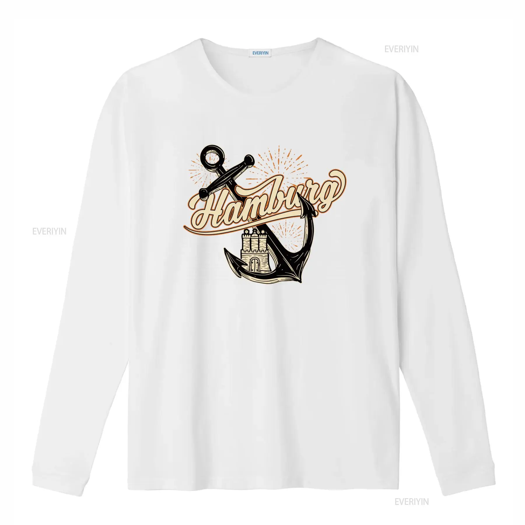 Mens Hamburg Anchor Print T Sh - Vintage Fashion Hamburg review and price