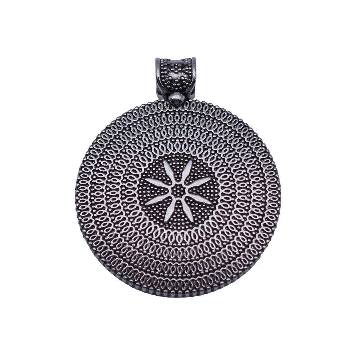 Boho Ethnic Mandala Pendant Fl - Vintage Fashion Guild review and price