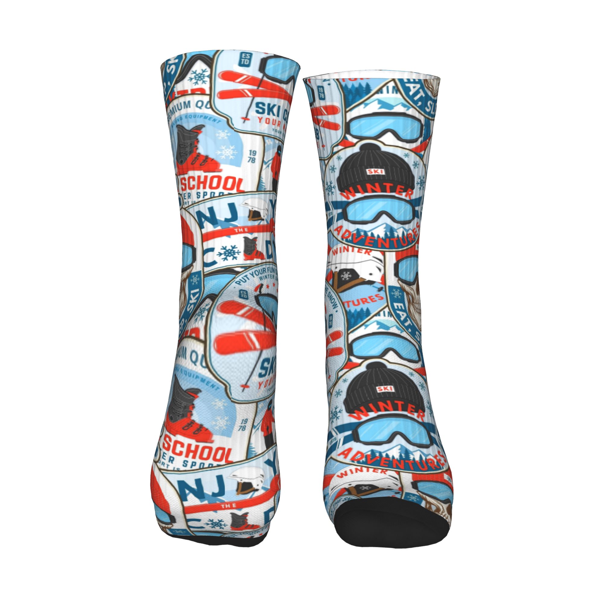 Vintage Red Blue Ski Club Seam - Vintage Fashion Mens review and price