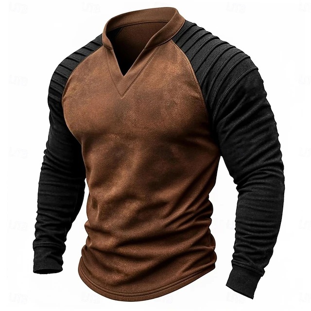 Vintage Distressed Henley Ragl - Vintage Fashion Mens review and price