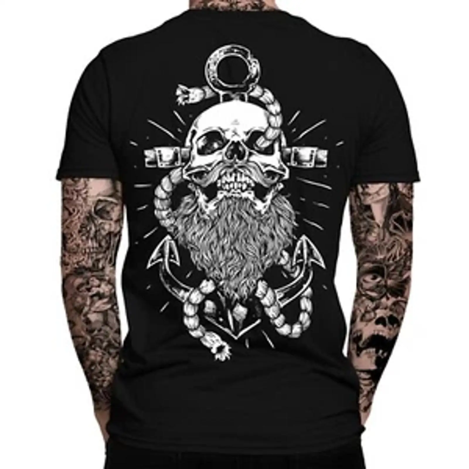 Anchor T Shirt for Men Skull H - Vintage Fashion Hamburg review and price