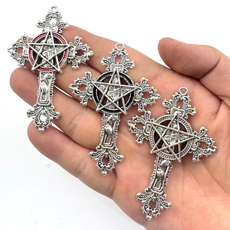 2pcs 30x15mm Gothic Big Cross  - Vintage Fashion Tumblr review and price