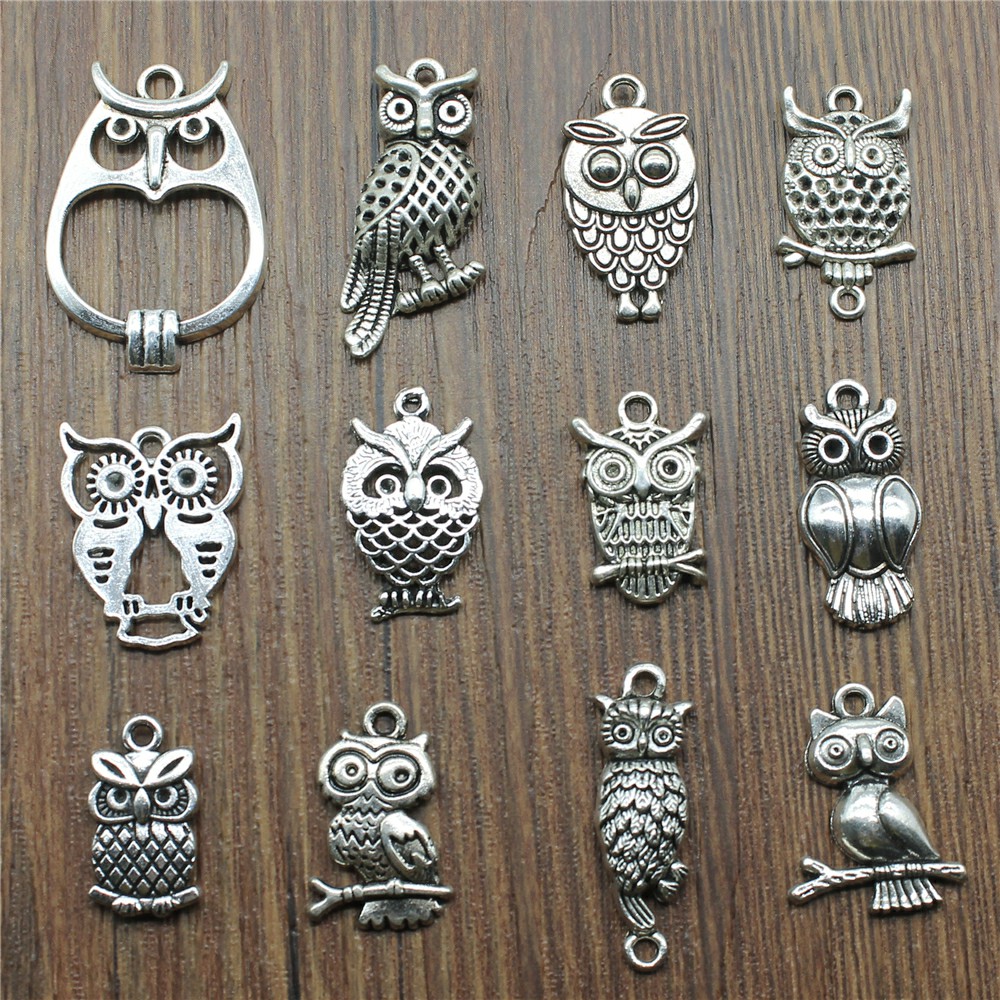 10pcs Charms Owl Antique Silve - Vintage Fashion Blog review and price