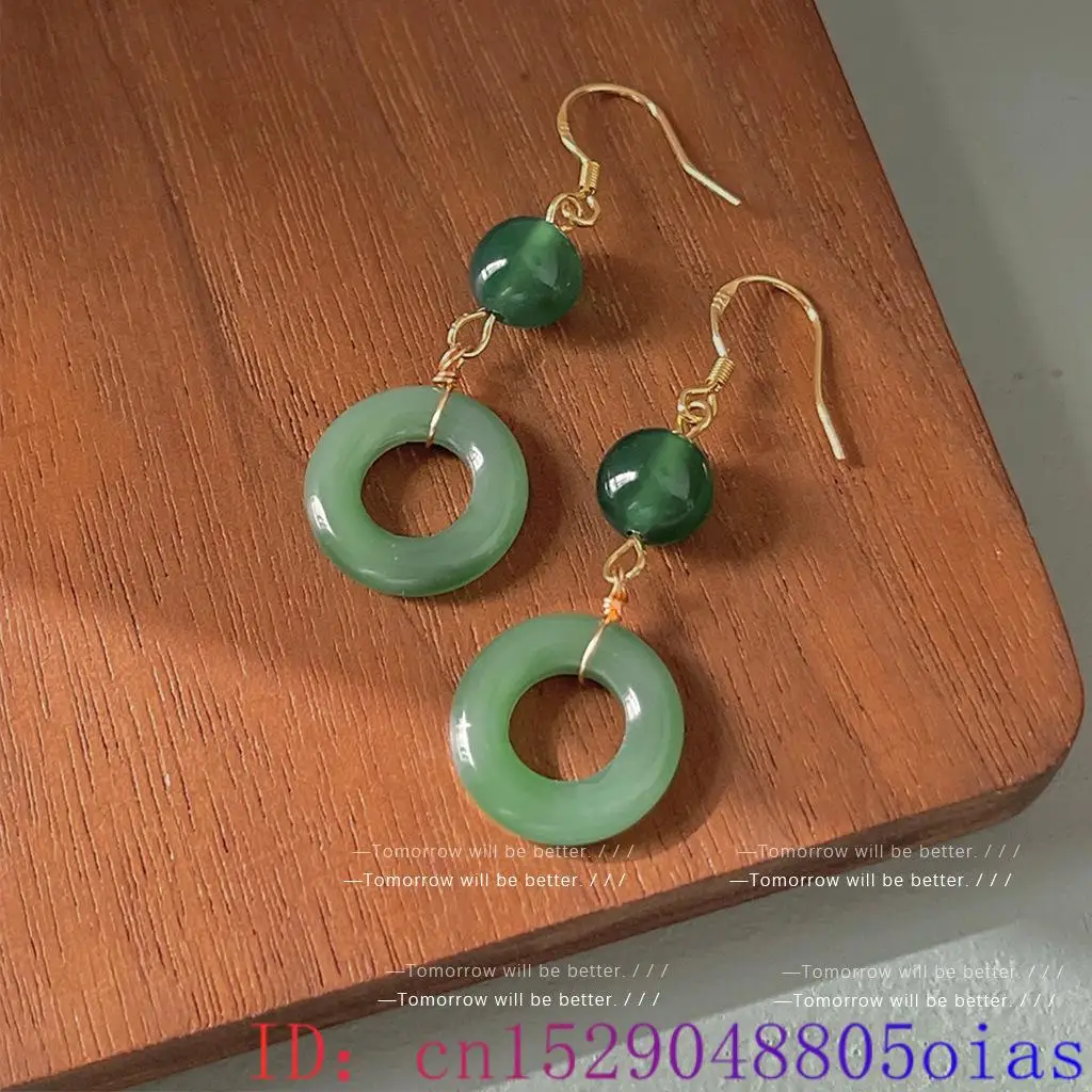 Green Real Jade Ring Earrings  - Vintage Fashion Guild review and price