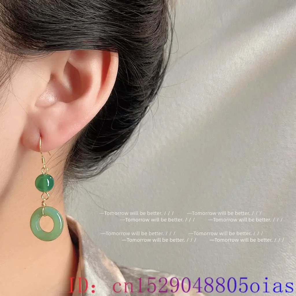 Green Real Jade Ring Earrings  - Vintage Fashion Guild review and price
