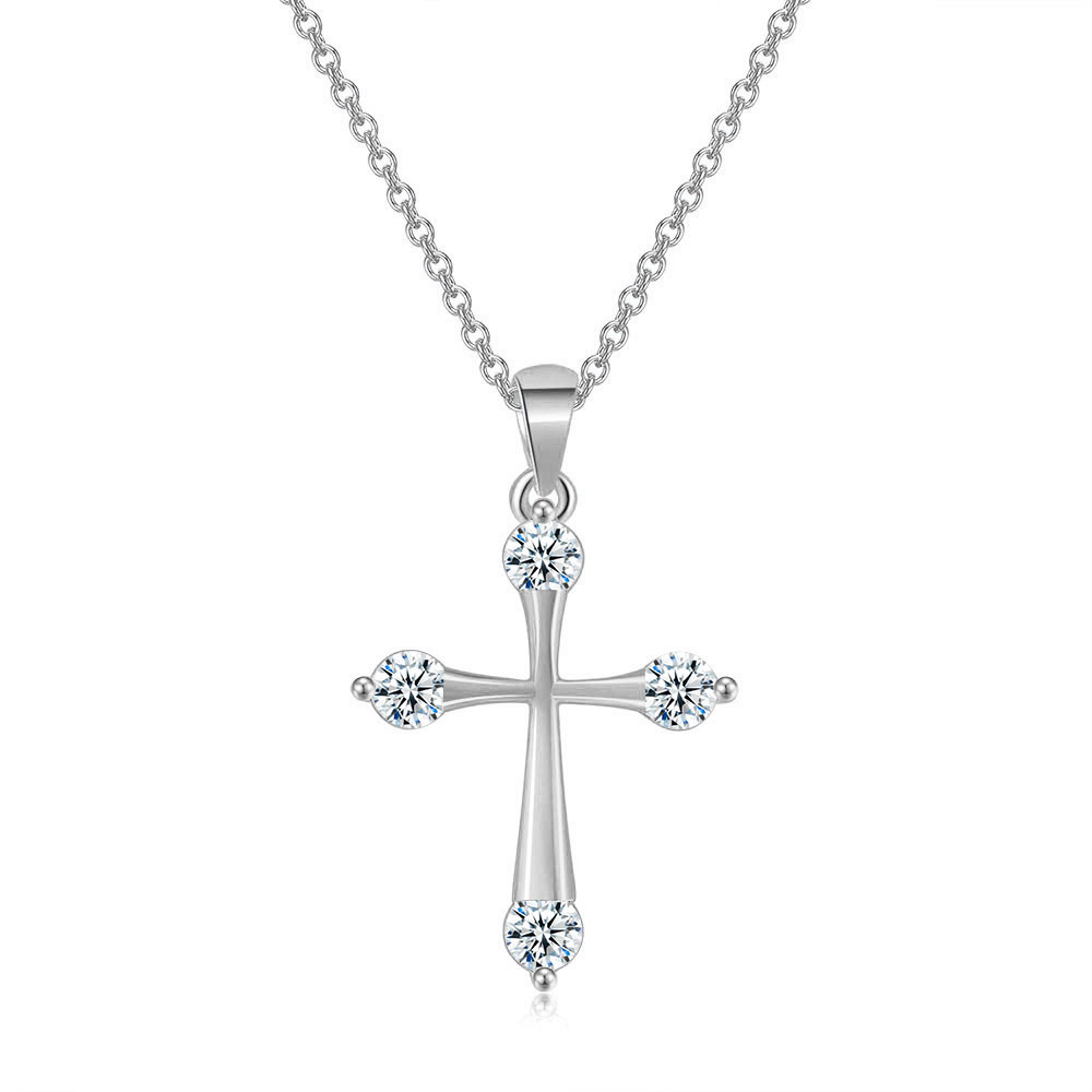 Silver Color Cross Pendant Nec - Vintage Fashion Faire review and price