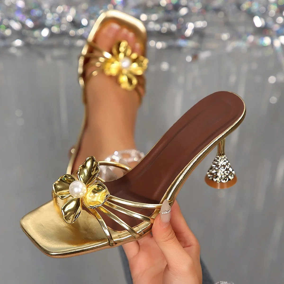 Vintage Metal Flower Crystal C - Vintage Fashion Girl review and price