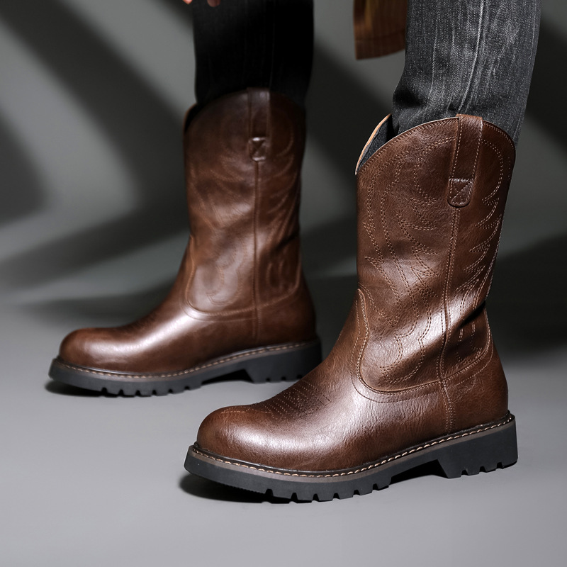 Fashion Mens Cowboy Boots New  - Vintage Fashion Mens review and price
