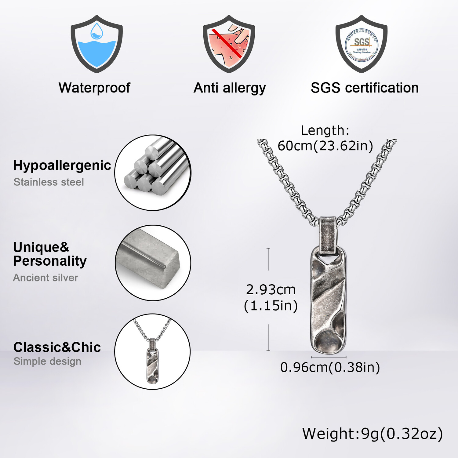 Small Dogtag Pendant Necklaces - Vintage Fashion Labels review and price