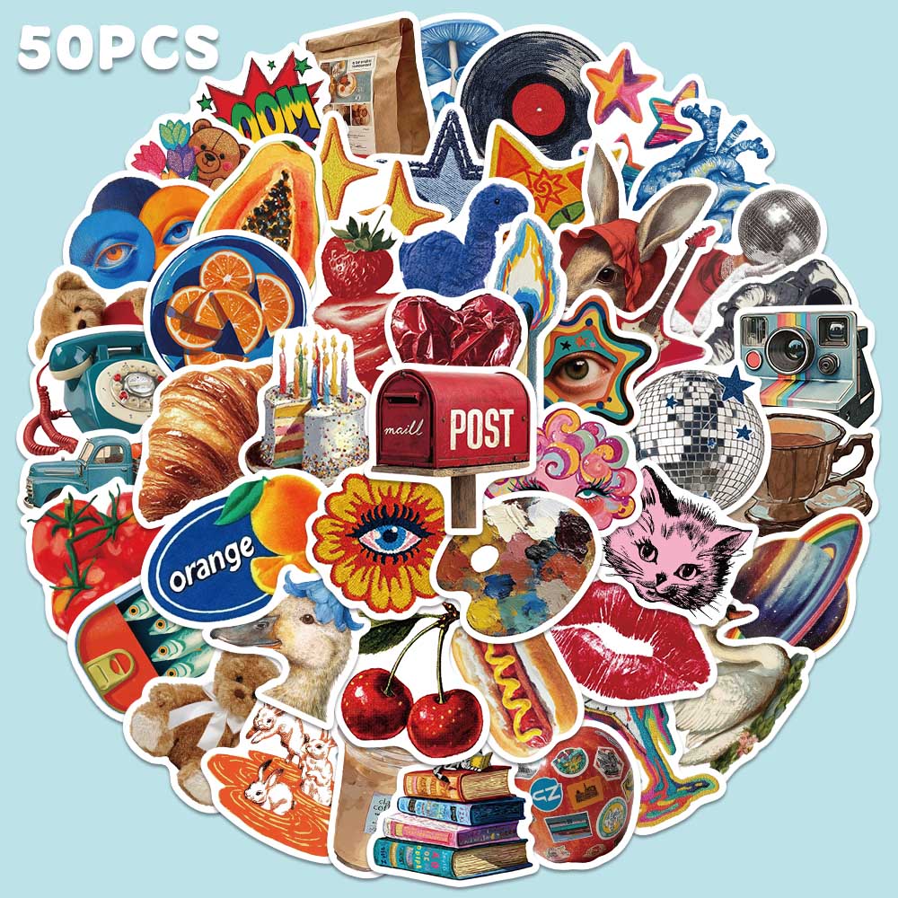 50pcs Vintage Y2K Sticker Fash - Vintage Fashion Labels review and price