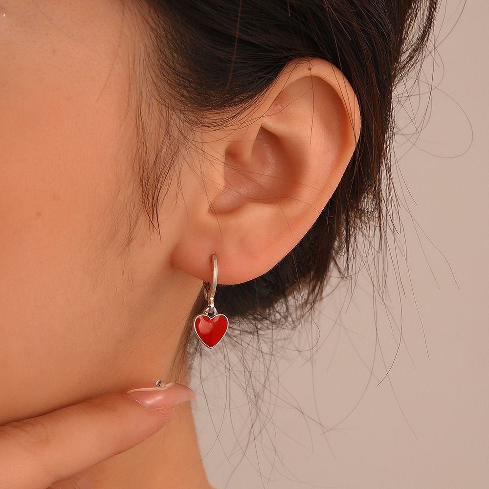 Vintage Red Heart Earrings Fas - Vintage Fashion Guild review and price
