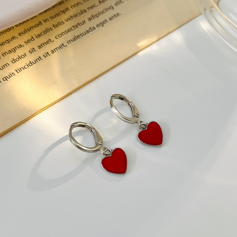Vintage Red Heart Earrings Fas - Vintage Fashion Guild review and price