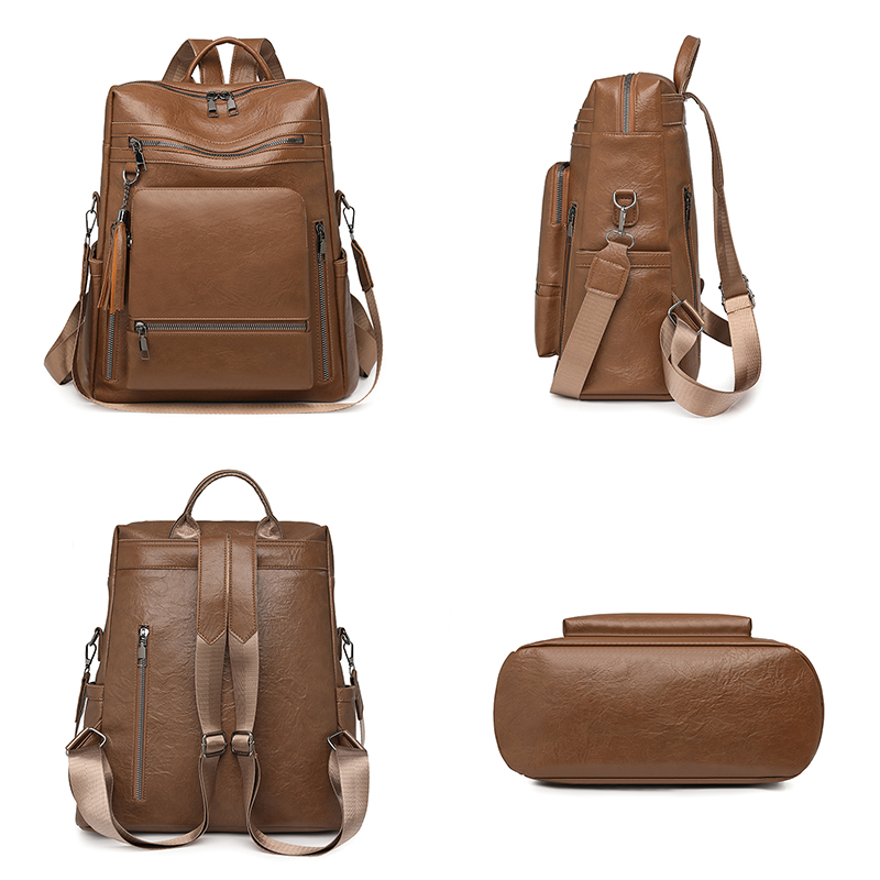 Vintage Leather Look Backpack  - Vintage Fashion Looks review and price