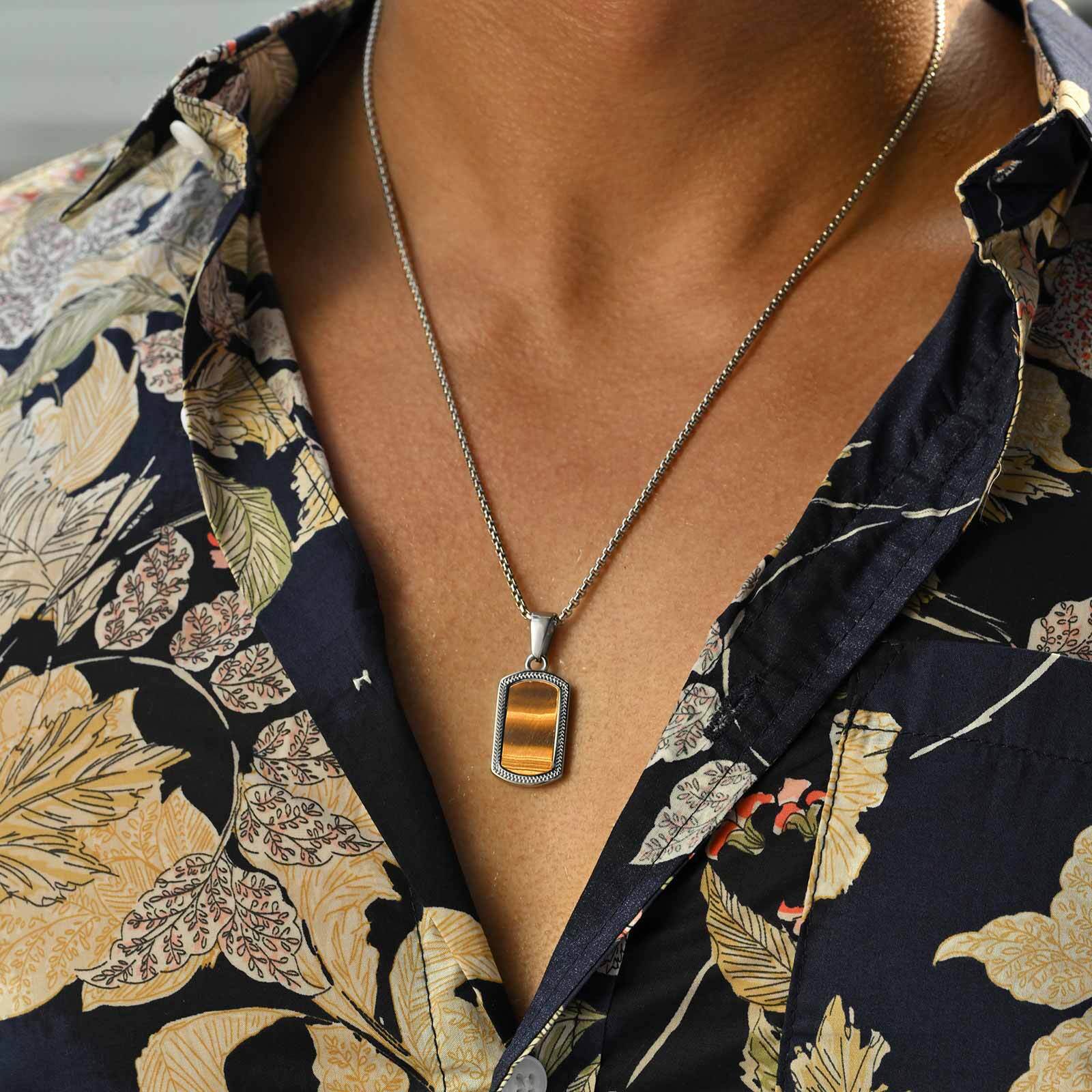 Vnox Stainless Steel Tiger Eye - Vintage Fashion Labels review and price
