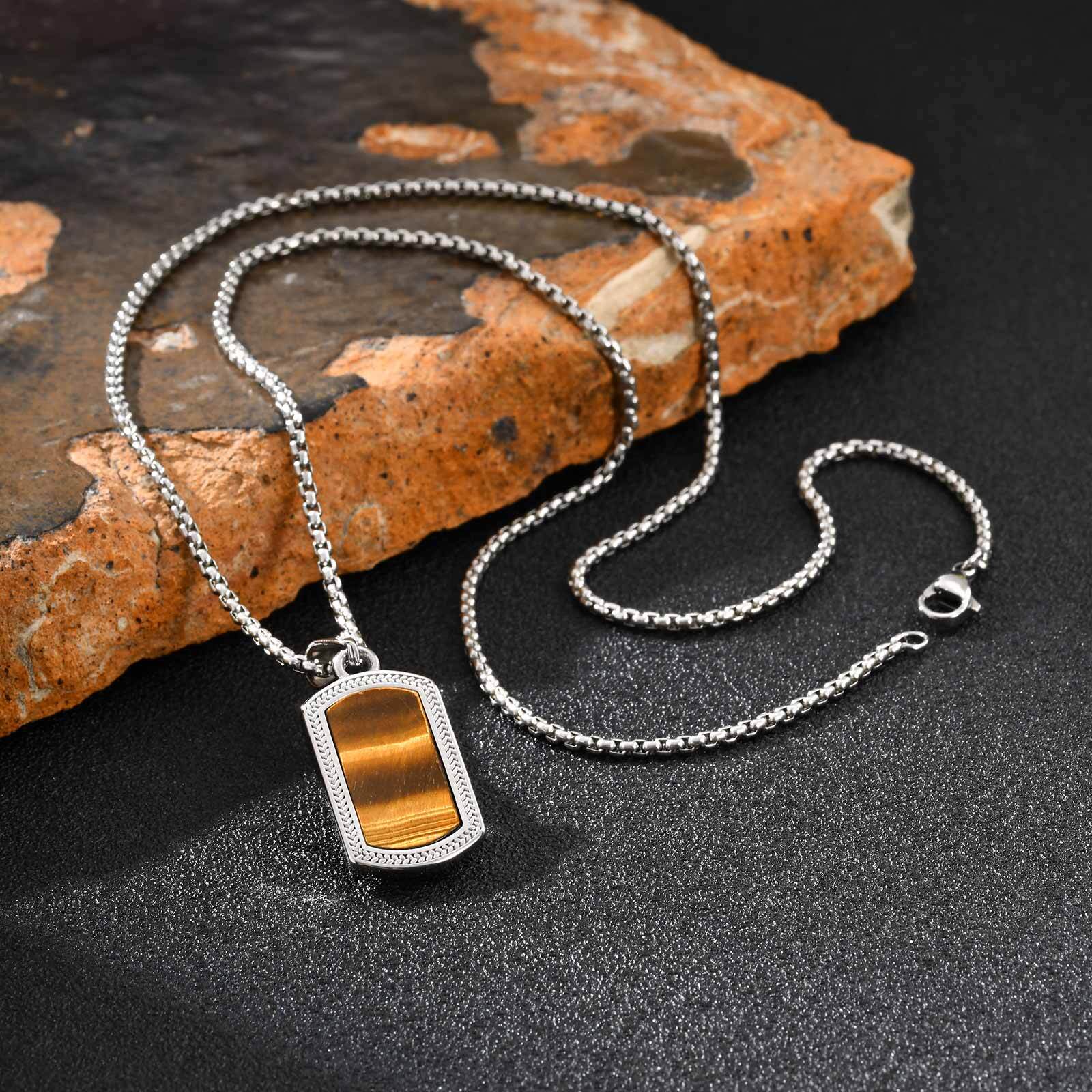 Vnox Stainless Steel Tiger Eye - Vintage Fashion Labels review and price